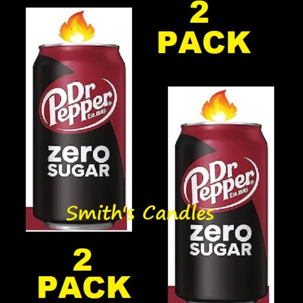 2 PACK Dr Pepper Soda Candle Can 7.5oz Handcrafted in TN Jasmine Scented